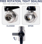 3/4 Air Outlet Kit for 3/4 Inch Shop Air Line Kit, with 1/2 Inch NPT Outlet Port, Equipped with Straight Air Piping Fittings and Ball Valve