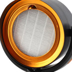 Rengue Desktop Range Hood, Portable Kitchen Exhaust Fan with Removable Filter and 2 Speed Gears, for Apartment Dormitory RV Camping Indoor Barbecue (Black Gold)