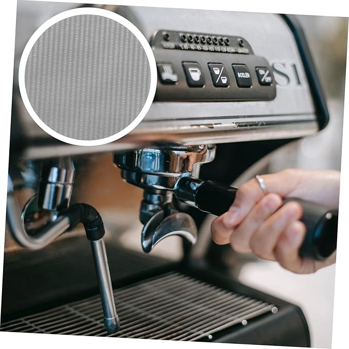 Lurrose Espresso Screen Stainless Steel Filter Mesh for Coffee Machines Thickness for Even Water Dispersion and Enhanced Coffee Extraction