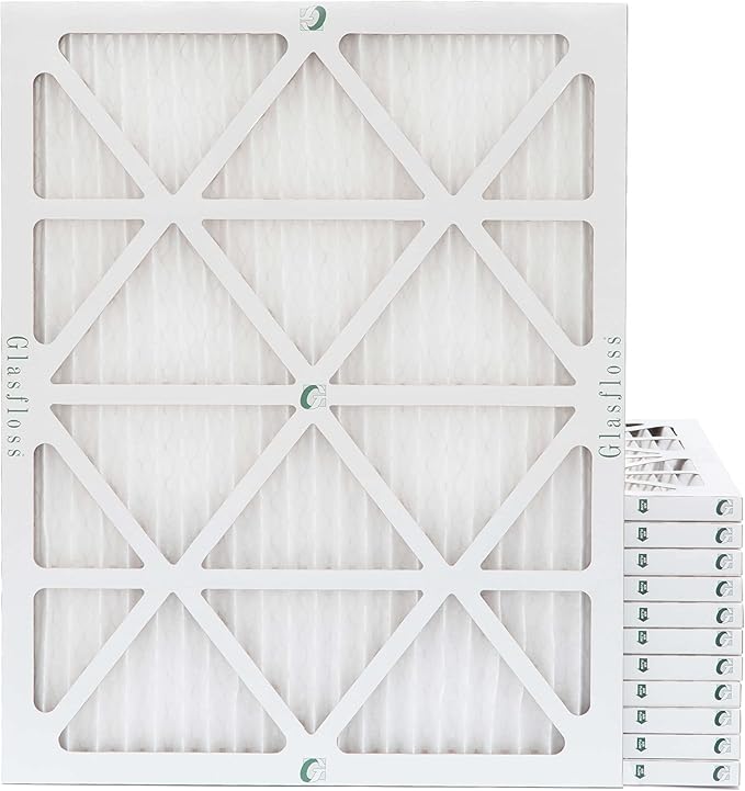 Glasfloss ZL 16x20x1 MERV 13 (FPR 10) Air Filters for AC and Furnace. Case of 12. Actual Size: 15-1/2 x 19-1/2 x 7/8