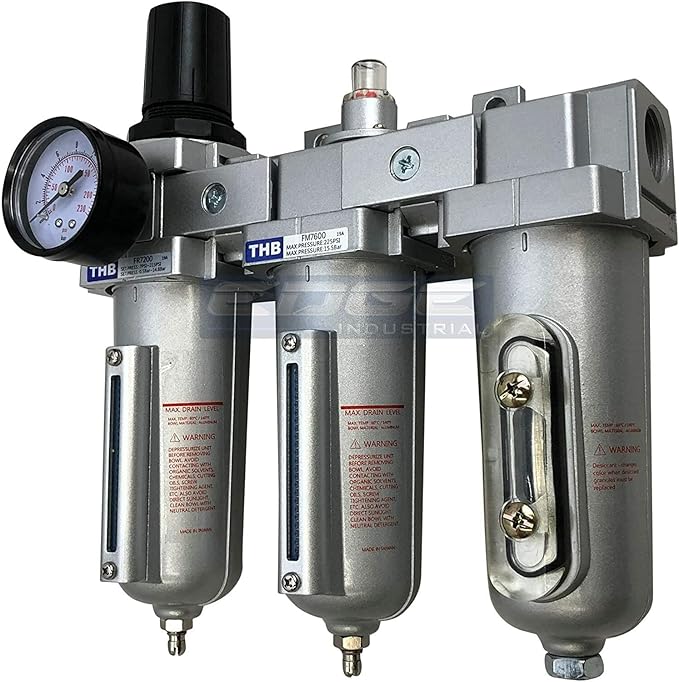 1/2" NPT, Heavy Duty Compressed AIR Filter Regulator COALESCING Desiccant Dryer