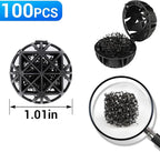 Segarty Aquarium Bio Balls, 1 inch Koi Pond Filter Media Bio Ball with Sponge for Aquarium Filter Canister Filter Biological Filtration for Freshwater Marine Fish Tank Sump (100 PCS with Mesh Bag)