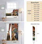 Farm Donkeys Living Room Curtains 96 Inch Length, Window Curtains Tab Top, Farmhouse Barn Funny Animals Butterfly Light Filtering Window Treatments Drapes 52"x96" 2 Panel