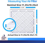 Filter King 11.25x19.25x2 Air Filter | 4-PACK | MERV 8 HVAC Pleated A/C Furnace Filters | MADE IN USA | Actual Size: 11.25 x 19.25 x 1.75"
