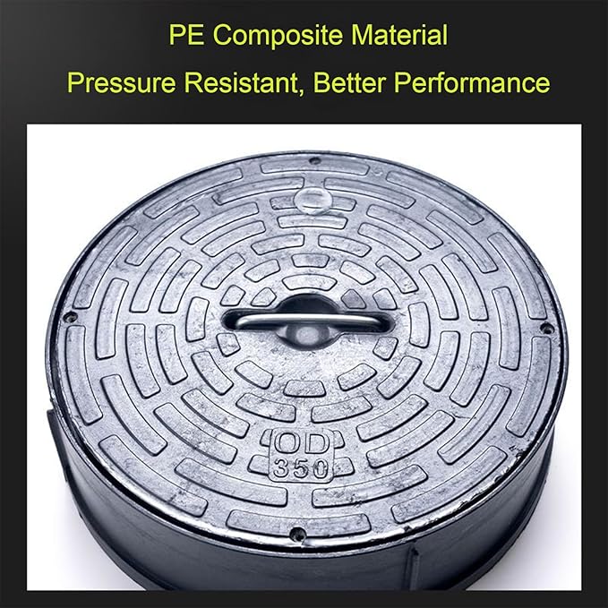 Septic Tank Lids, Manhole Cover with Handle, Sturdy and Pressure-Resistant, Suitable for Green Belts, Residential Areas and Construction Sites(63 cm/25 in)