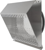 Vent Systems 10" Inch Exhaust Vent Cover with Rubber Gasket - Stainless Steel - Robust Weatherproof Outdoor Air Exhaust Box - Duct or Surface Mounting - Rain and Snow Protection