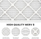 14x18x1 Air Filter MERV 8 (6-Pack), HVAC/Furnace AC Filter Replacement, Dust Defense–Comparable with MPR 600 & FPR 5 (Actual 13.75x17.75x0.75)