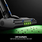 Cordless Vacuum Cleaner for Home, Powerful Stick Vacuum with Rechargeable Battery, Green Light Anti-Tangle Brush, 6-in-1 Lightweight Handheld Vacuum for Pet Hair, Hard Floor, Carpet, Blue