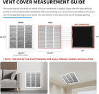 18x18 Air Return Grille(Duct Opening Size),Air Return Vent Cover,Flat Vent Cover,Rejillas De Aire Acondicionado Para Casa,Return Air Grilles,Outer Dimensions:19.75"Wx19.75"H(18"W x 18"H, Duct Opening)