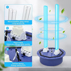 HVAC UVC Light Air Purifier 72W System with Energy Saving Airflow Sensor and 2 16-inch Bulbs for HVAC Systems in Homes, Offices, Schools, etc