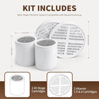 Shower Filter Replacement Cartridge Compatible with AquaHomeGroup, Vitamin C E & A Cartridges& 20-Stage Cartridges，Purified Water & Gentle Care（2Pack）