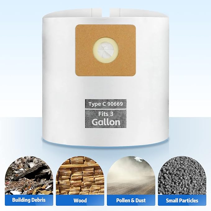 3 PCS Preferential Set 3 Gallon Vac bags, ALYYDBG Type C 90669 9066900 9066933 Disposable Collection Bags