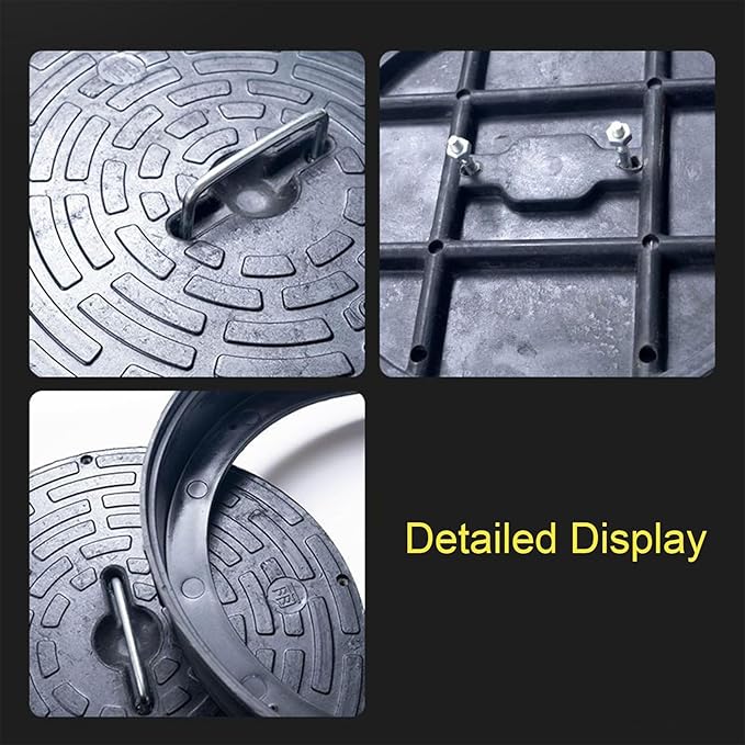 Septic Tank Lids, Manhole Cover with Handle, Sturdy and Pressure-Resistant, Suitable for Green Belts, Residential Areas and Construction Sites(31.5 cm/12 in)