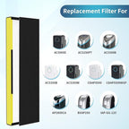 6-Pack True FLT5000 FLT5250PT FLT5111 Replacement Filter C, Compatible with G-Guardian Purifier AC5000, AC5000E, AC5250PT, AC5350B, AC5350BCA, AC5350W, AC5300B, CDAP5500B, AP2800CA