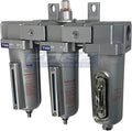 3 STAGE, INDUSTRIAL GRADE IN-LINE COALESCING FILTER & DESICCANT AIR DRYER COMBINATION WITH METAL BOWLS FOR SPRAY GUN EQUIPMENT PAINT BOOTH COMPRESSOR, PLASMA CUTTER (1/2" MANUAL DRAIN)