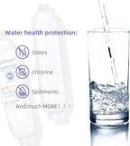 lifeegrn RV Water Filter with Hose Protector, Inline Water Filter, Reduces Bad Taste, Odors, Chlorine and Sediment in Drinking Water, White(2 Packs)