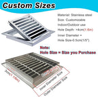 Square Stainless Steel Vent Grille with Removable Filter Mesh, Weatherproof Louver Air Return Vent Cover for Home/Shed/Garage/Roof(40x40in/102x102cm)