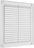 Vent Systems 6" x 6" Inch (Opening Dimensions) - Pack of 2 - Plastic White Soffit Vent Cover - Flat Square Air Vent Grille - Air Vent Deflector - HVAC 8" x 8" Inch (Overall Dimensions)