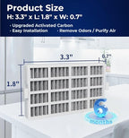 6 PACK W10311524 Refrigerator Air Filter Replacement Compatible With Whirlpool, AIR1, Maytag, Kitchenaid, and Jenn-Air, Replace for Fresh Flow Refrigerator Air Filter