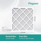 14x14x1 Air Filter MERV 8 (2 Pack) MPR 600 Pleated Air Furnace Filters Replacement Compatible with Air Conditioner HVAC AC Furnace (Exact Dimensions: 13 3/4x13 3/4x3/4 Inches)