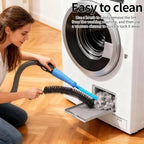 Dryer Vent Cleaner Kit - Universal Vacuum Hose Attachment & Lint Brush, Effectively Clean Clogged Dryer Ducts, Fit Most Vacuums for Dryer, Refrigerator Coils & Behind Appliances (Gray)