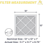 MervKing 12x12x1 Air Filter Actual Size: 11.7" x 11.7" x 0.75" MERV 8 MPR 600-700 | MADE IN USA | 12-Pack | Pleated HVAC AC Furnace Replacement