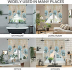 Spring Flowers Swag Valances for Windows, Vintage Rustic Tulips Floral Butterfly Khaki Rod Pocket Kitchen Curtains Valance, Kitchen Window Curtains Swag for Cafe Living Room, 2 Panels, 36x63 inch