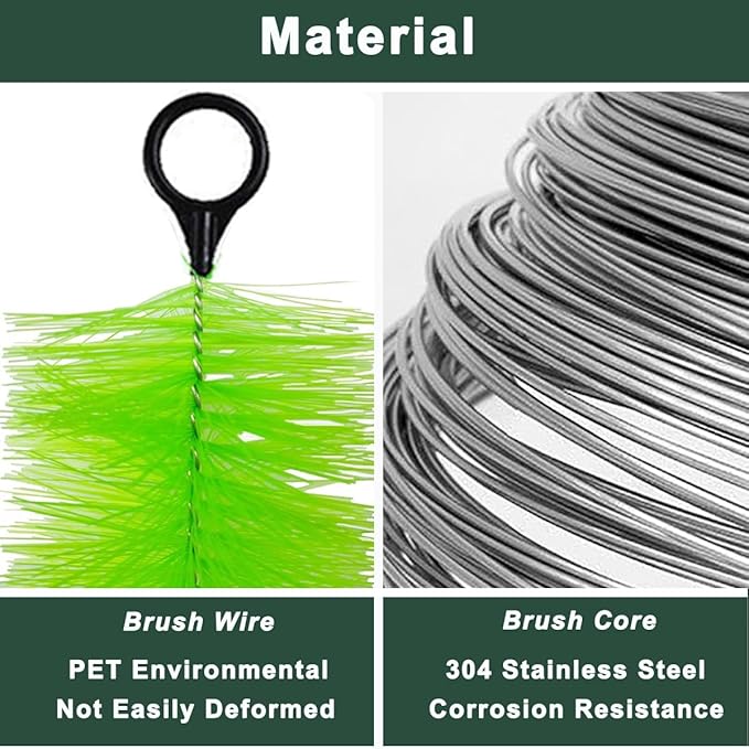 50 Packs Filter Brushes Aquarium Brushes Set for Koi Pond Water Garden Outdoor Pond Skimmers Brush Filter Cleaning Brush 20 Inch by 4.7 Inch (Green)