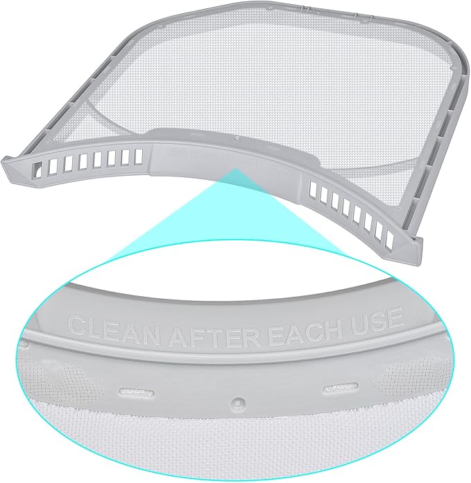 ADQ566564 Lint Filter Replacement for LG and Kenmore Dryers, Rim Without Felt Seal, Ultra Durable Lint Screen Trap with Dryer Vent Lint Brush
