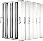 19.5 in x15.5 in Commercial Hood Filters - 430 Stainless Steel 5-Groove Baffle Filters for Restaurant Kitchen Exhaust Hoods Pack of 6