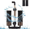 hygger Sponge Filter, Aquarium Filter Double Sponge Replaceable Media with 4 Biochemical Sponges and 1 Bag of Filtered Ceramic Balls Ultra Quiet Filter Fish Tank (S/M)