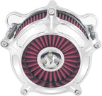 HDBUBALUS Motorcycle CNC Spike Air Cleaner Air Filter Intake System Filter (C-For Touring Trike 08-16, Softail 16-17,Dyna 17)