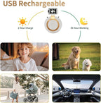 Rechargeable Ionizer Air Purifier, Wearable Air Purifier, Mini Necklace Air Purifier for Home, Kitchen, Portable Travel Air Cleaner with Carbon Fiber for Office, Bedroom, Kitchen, White-2Pack