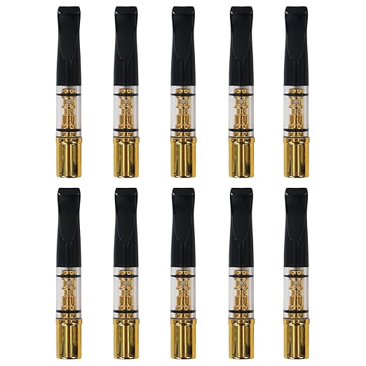 Cigarette Filters Gold Plating 10pcs Cigarette Holder Reusable Clean Tar Tobacco Filter with Multi-Filtering for Standard Size Cigarettes Ø8mm,Slim Cigarettes Ø6mm and Ø5mm