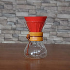 Silicone Coffee Dripper Collapsible Coffee Filter Foldable Portable Reusable Travel Camping Office Home Free Lightweight Easy Brew (Red)
