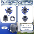 2 Set PVC Rain Barrel Diverter Kit Rain Barrel 3/4 Inch Spigot Kit with Bulkhead Fitting, Hose (25mm/1" + 16mm/0.63") Adapter, Hole Saw, Ball Valve, Clamps, Thread Seal Tape