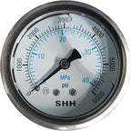 TUXING 6000Psi 40Mpa Pcp Air Compressor High Pressure Gauge Thread Air Manometer Paintball High Pressure Pump Accessories M14*1.2 Thread (Pressure Gauge)