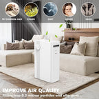 MOOKA H13 True HEPA Air Purifier Replacement Filter With Activated Carbon 4-in-1 For Large Room Filter Allergies Pollen Smoke Dust Pet Dander VOC