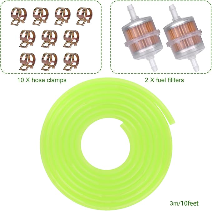 3/16 Fuel Line 10 Feet kit For Honda GC135 GCV135 GC160 GCV160 GC190 Lawn Mower 95001-45003-60M Small Engines Generator X120 GX160 GX200 GX240 GX270 GX340 GX390