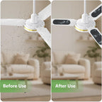 15 Pack Ceiling Fan Filters,Unscented Activated Coconut Shell Carbon Ceiling Fan Air Filters, Easy-Stick Universal Fit Filters,Bringing Fresher and Cleaner Air