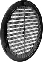 Vent Systems 6" Inch (Opening Dimensions) - Pack of 100 - Black Soffit Vent Cover - Plastic Round Air Vent Grille - Built-in Mesh Screen - HVAC Register Louver for Bathroom, Home, Kitchen