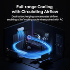JISULIFE Table Purifier Fan, 3-in-1 Air Purifier Cool with 7-Color RGB Light, LED Display, 100-Speed, 10000mAh Battery, 120° Oscillating Desktop Fan for Office/Gaming Desk, Gifts for Men/Women