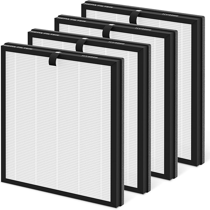 Premium HY4866 Replacement Filters Compatible with Morento HY4866, WESTHEY HY4866 and YIOU M1 Air Cleaner Purifier, 4 Packs