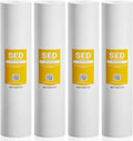 Max Water 1 Micron 20 x 4.5 Sediment Filter - Whole House BB Water Filtration System Replacement Cartridge Compatible with DGD-5005-20, AP810-2, FP25B, SDC-45-2005, 4 Pack