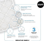 Simply 25x32x1 Air Filter, Merv 8, 6 Pack, For Home AC Furnace & HVAC (Actual Size: 24.75"x31.75"x0.75") DUST, Pet, & Allergy Control