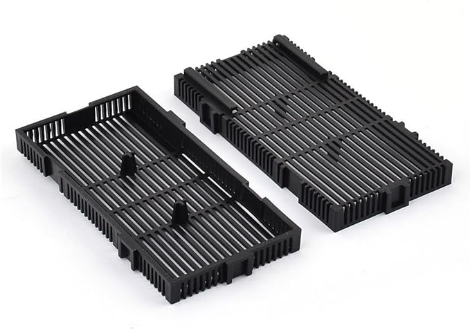 XMHF Plastic Aquarium Undergravel Filter Board Air Pump Line Hose Tube 20 Pcs Black
