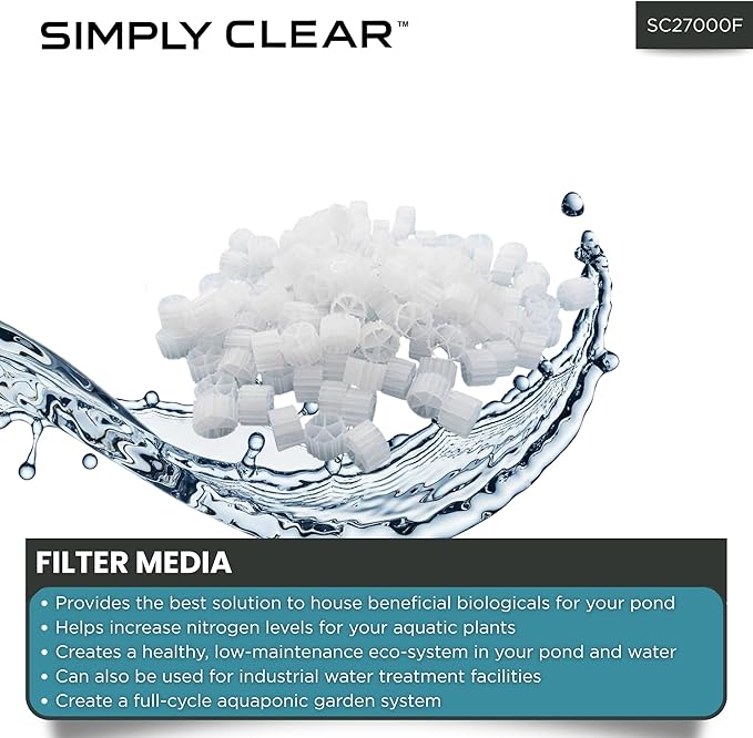 HALF OFF PONDS Simply Clear PRO Koi Pond Filter System with 2HP Blower – Filters Ponds Up to 27,000 Gallons – Bio Comb Media, 6-Way Valve, Pressure Gauge - Mechanical & Biological Filtration