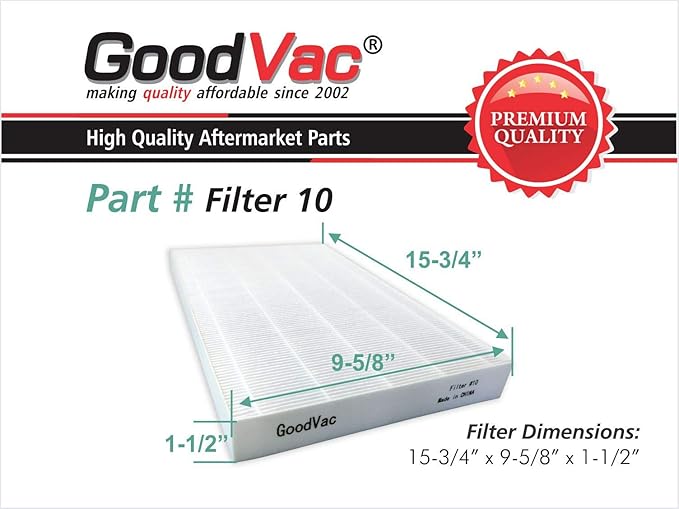 GOODVAC Replacement Filter to fit Sharp FZ-C100HFU KC-850U