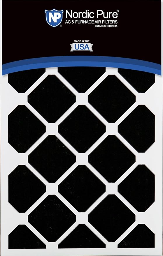 Nordic Pure 16x25x5 (Actual Size: 15 3/4 x 24 3/4 x 4 3/8) Honeywell Replacement Air Filters MERV 13 Plus Carbon 1 Pack
