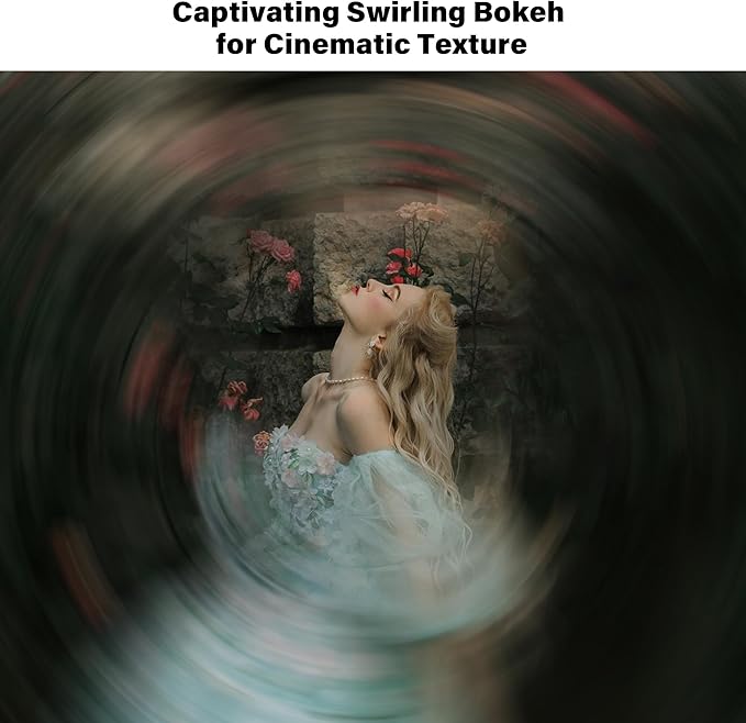 Walking Way 82MM Whirlpool Camera Effects Filter, Tunnel Vision Spiral Halo Prism Lens Filter with Vortex and Circular Halo Frame Effect for Camera Lens